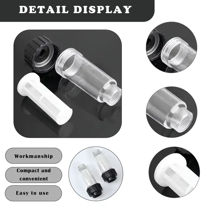 Filtre à eau de laveuse haute pression pour Karcher K2 K3 K4 K5 K6 K7 G 3/4 ''filtres à eau avec 2 noyaux