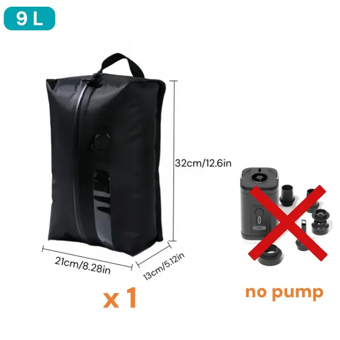 Sacs de rangement sous vide de voyage 17L avec pompe à air, sacs de compression pour vêtements d'ext