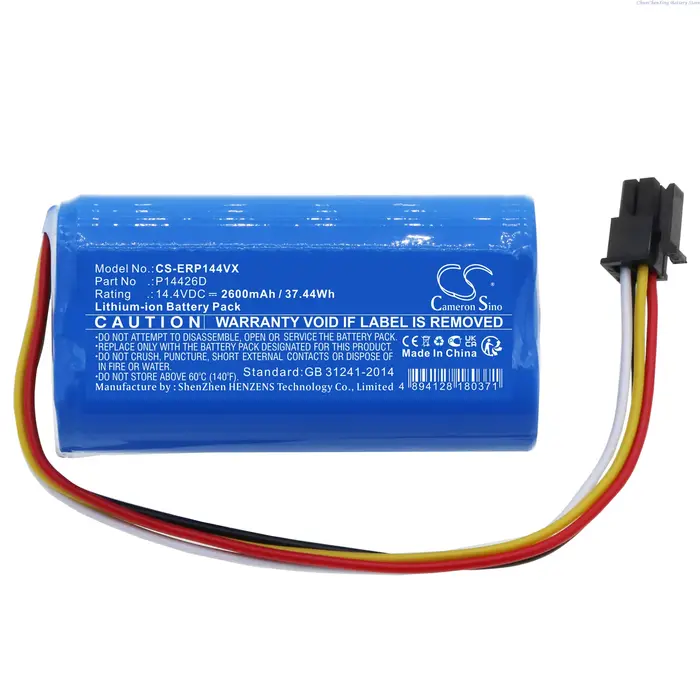 Batterie d'aspirateur 14.4V 2600mAh P14426D pour aspirateur Robot Eureka Groove + outil