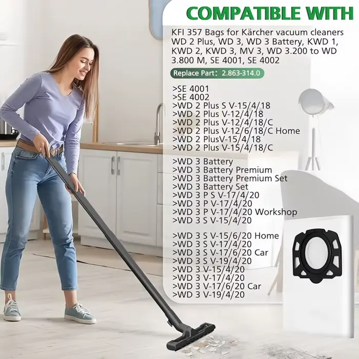 Accessoires de sacs d'aspirateur