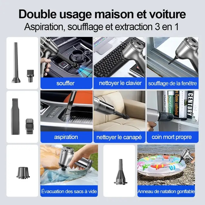 Aspirateur de voiture puissant