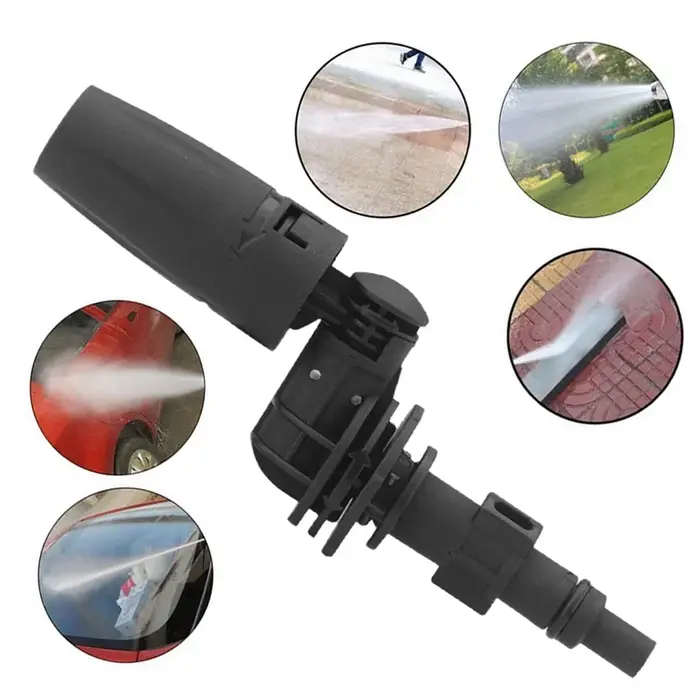 Pistolet à eau haute pression 360 ° La buse rotative à degrés peut être ventilée ou au Jet d'eau droit