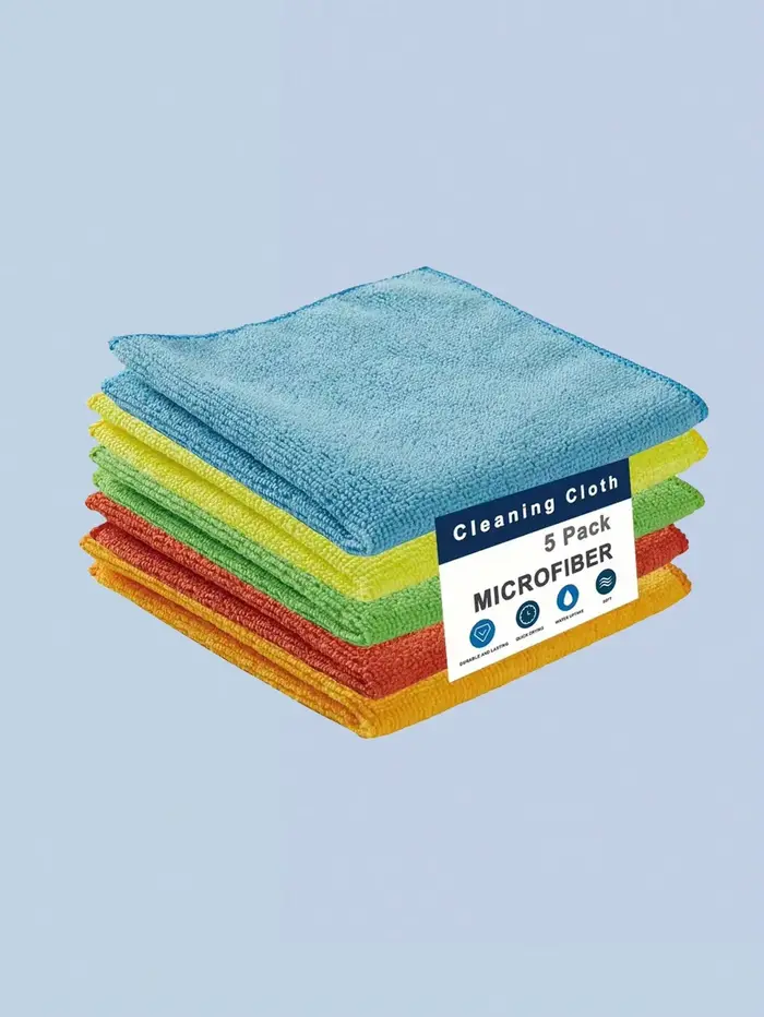 Chiffons de nettoyage en microfibre (5/10/20 points), ultra-absorbants, sans rayures, réutilisables 