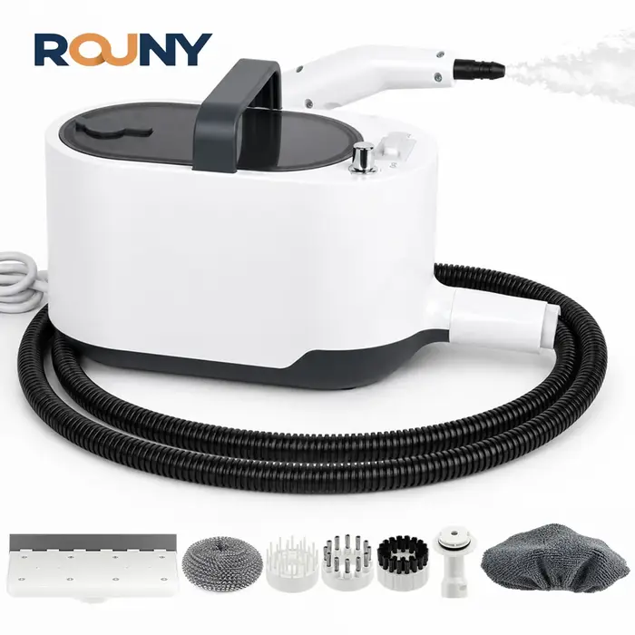 Nettoyeur vapeur haute pression portable multi-usage ROUNY, sortie vapeur puissante de 3,5 bars, chauffe rapide en 15 secondes, réservoir de 1000 ml