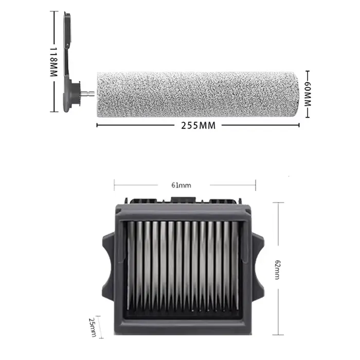 Brosse pour Tineco Floor One S6 Switch/S6 Stretch/S7 extensible sans fil humide sec aspirateur rouleau