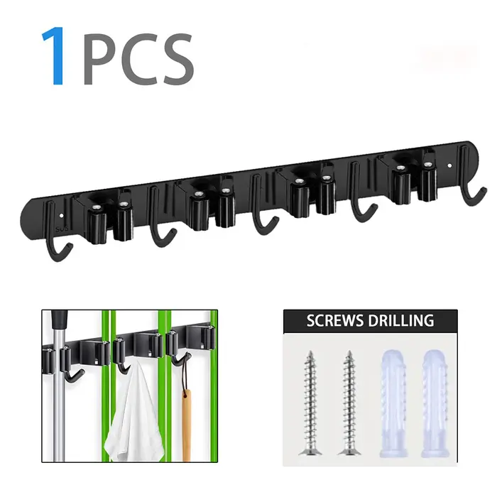 Support pour balai et serpillière; Organisateur d'outils mural; Porte-outils de jardin