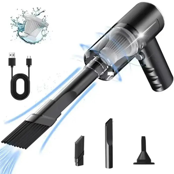 Aspirateur 3 en 1 intégré avec fonction d'aspiration et de soufflage, rechargeable par USB, petit as