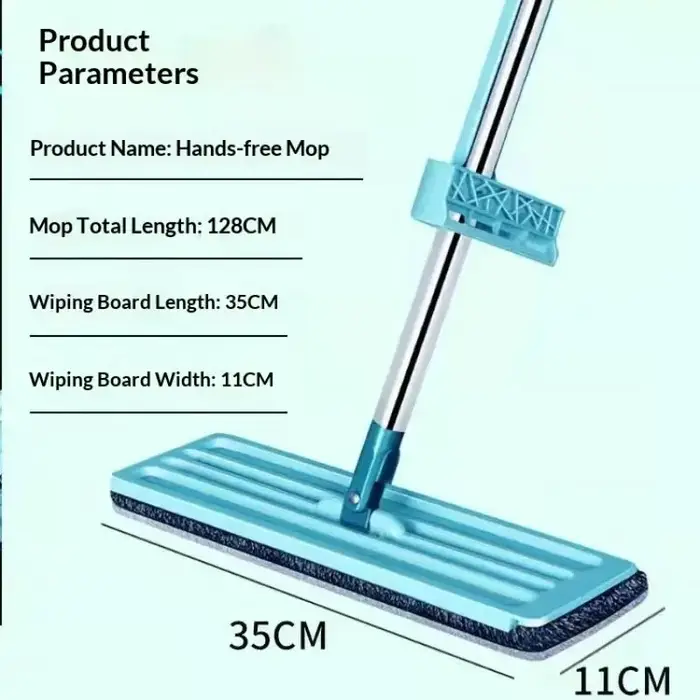 Serpillère plate à essorage mains libres, avec tampons en microfibre, pour nettoyage humide ou sec, outil de nettoyage domestique