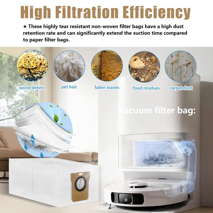 Sac à poussière pour aspirateur Robot Xiaomi X20 Plus X20 Max X20 Pro X10 + S10 + S20 + pour Dreame L10s Ultra L20