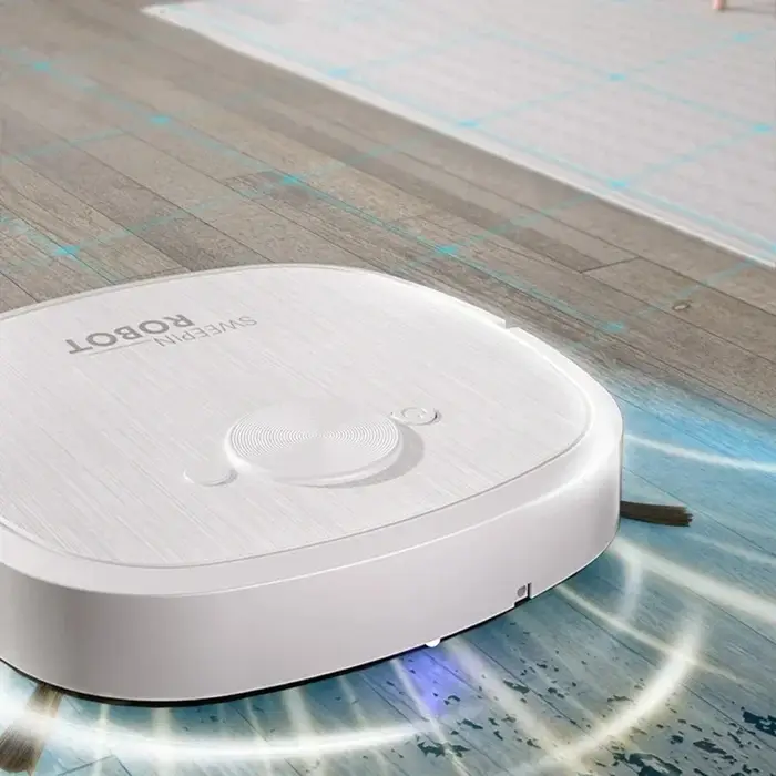Nouvel aspirateur robot 3-en-1 avec chargement USB, robot de nettoyage domestique entièrement automatique, intégrant balayage, aspiration, nettoyage et stérilisation.