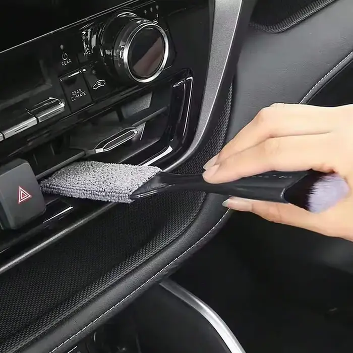 1 brosse de nettoyage intérieur de voiture, brosse de nettoyage de voiture multifonction brosse de dépoussiérage de sortie d'air de voiture, utilisée pour le nettoyage intérieur de voiture