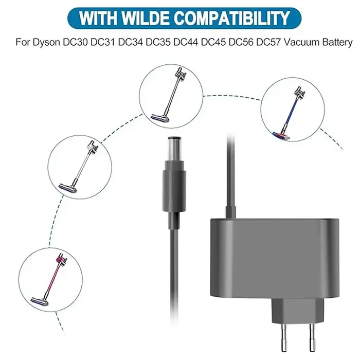 Chargeur d'aspirateur 16.75V/24.35V 0,348a, pour Dyson DC30 DC31 DC34 DC35 DC44 DC45 DC56 DC57, adaptateurs d'alimentation 7.4x5.0mm