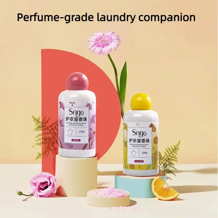 Lessive en perles en bouteille : Parfum longue durée