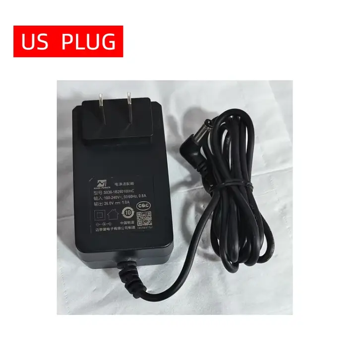 Pour Tineco iFloor/2/2Plus nettoyeur de sols en bois dur aspirateur 26V 1.0A adaptateur de chargeur