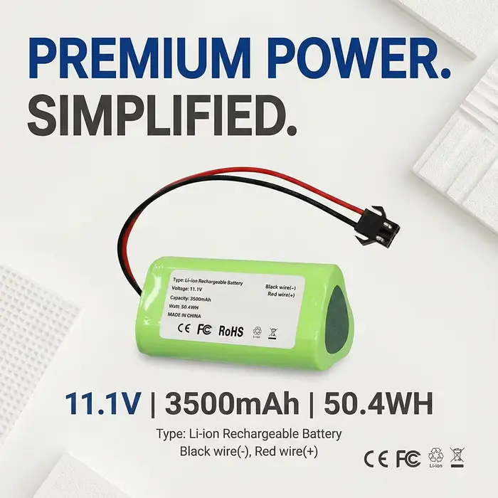 Batterie de remplacement pour aspirateur Robot Vactidy T6 T7 T8, LS001-02, 11.1V, 2600mAh, Li-ion, pièces rechargeables, accessoires