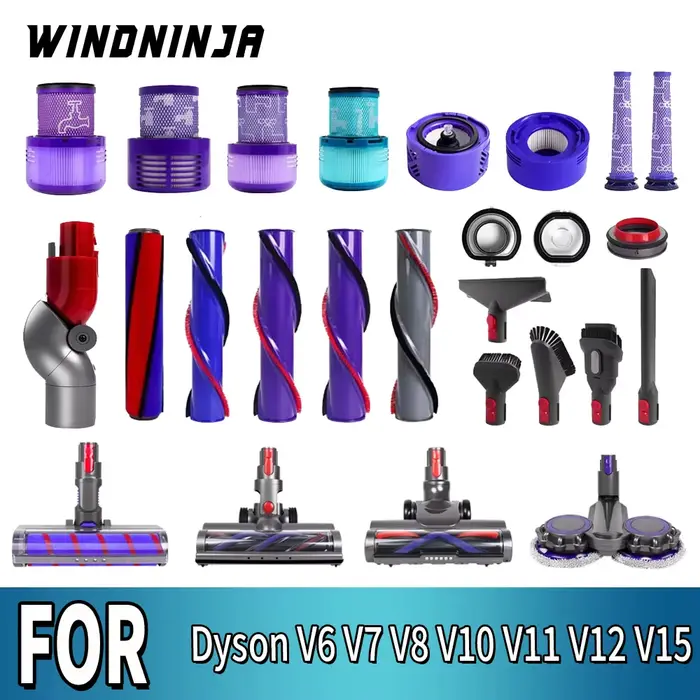 Accessoires pour aspirateur Dyson V6 V7 V8 V10 V11 V12 V15 : brosse à rouleau souple
