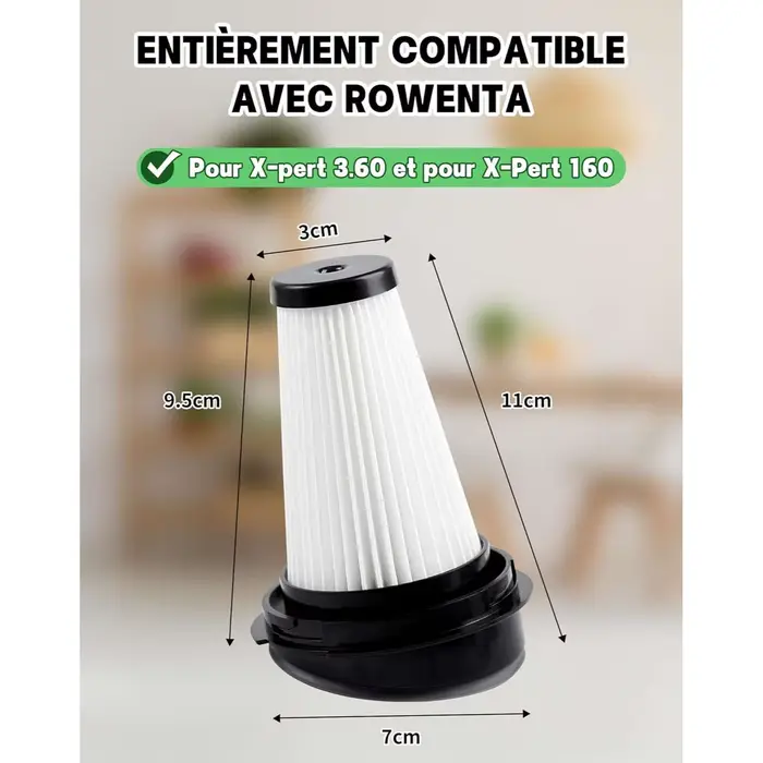 Filtre de Remplacement pour Rowenta Aspirateur Balais X-pert 3.60