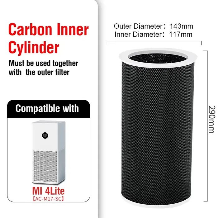 Filtre HEPA PM2.5 4 Lite, filtre à charbon actif 4 Lite pour purificateur d'air, filtre de remplacem