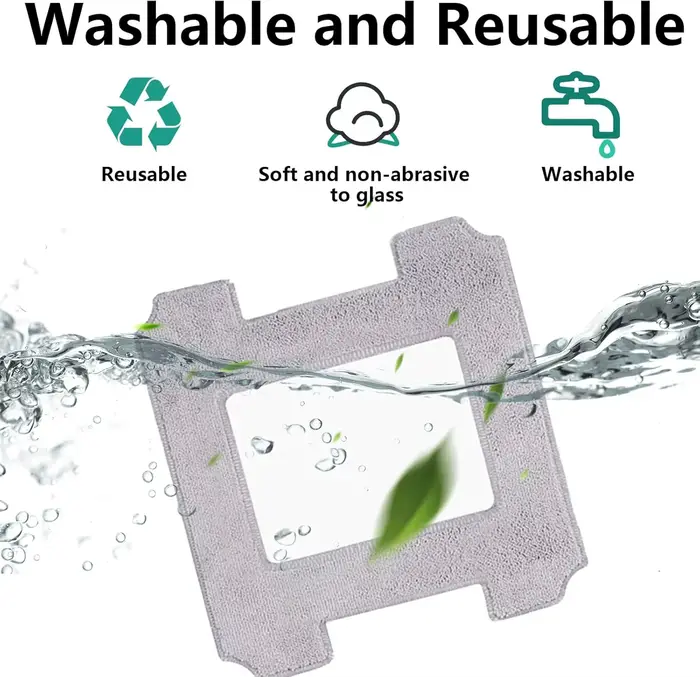 Chiffon de nettoyage en coton microfibre lavable pour robot aspirateur de fenêtres Ecovacs Winbot W1 W2 Omni pièces de rechange pour vitres