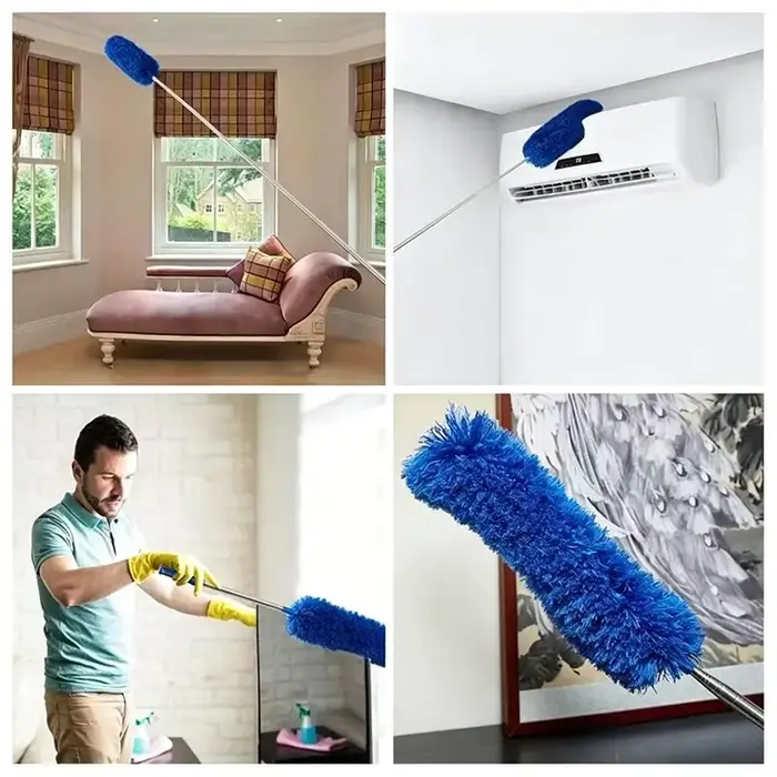 BSEVB - Plumeau télescopique lavable 250 cm en microfibre pour éliminer les toiles d'araignées