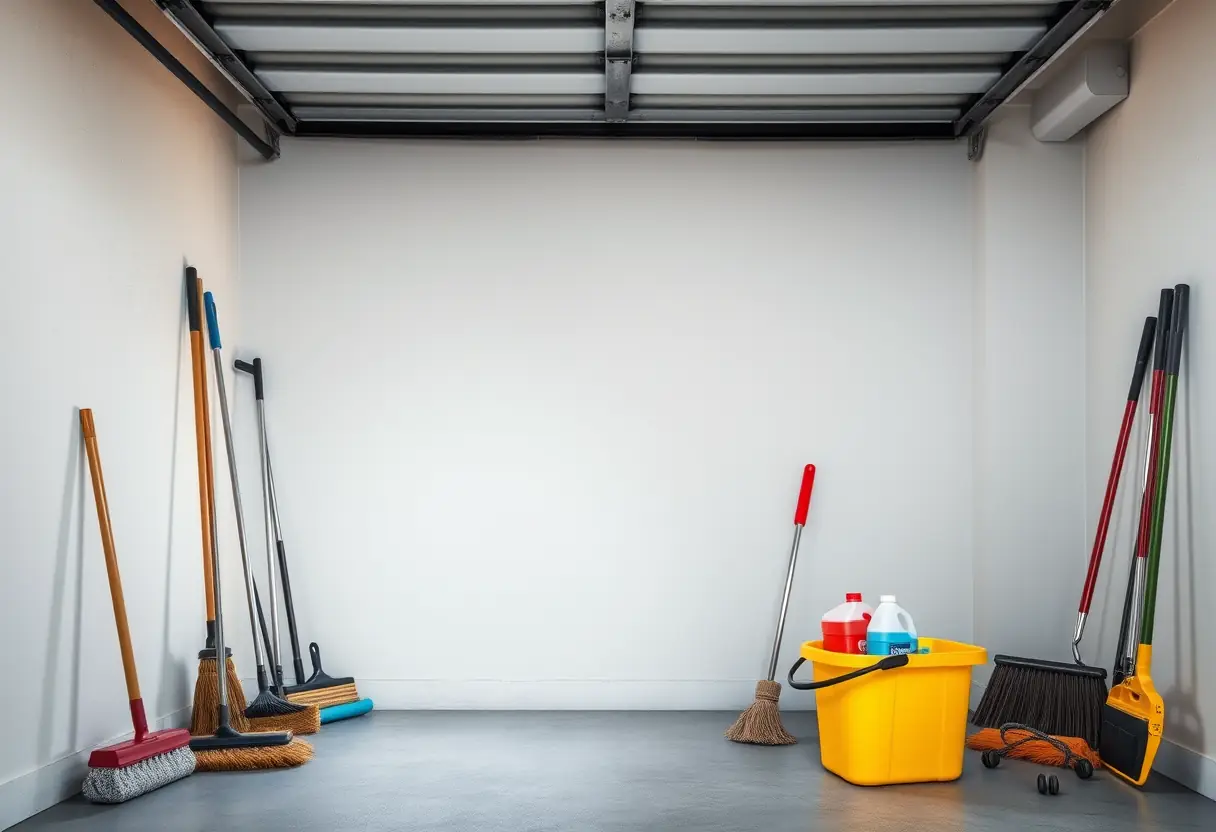 Équipement de nettoyage dans un garage